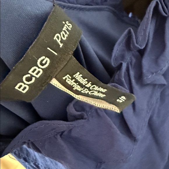 BCBG Deep Blue Ruffled Dress - Picture 2 of 4